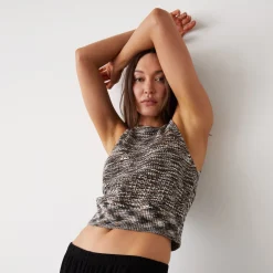 MONROW Space-dye Crochet Racer Tank PECANMULTI Store